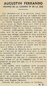 AUGUSTIN FERRANDO 1880-1957 (12) Journal de Vichy 06 aout 1949